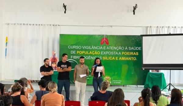 Imagens da Curso vigilância e atenção à saúde de população exposta a poeiras fibrinogenicas: sílica e amianto.