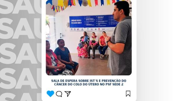 Imagens da Nesta quarta (09) foi realizada sala de espera no PSF SEDE 2 pelo enfermeiro Herbert Públio