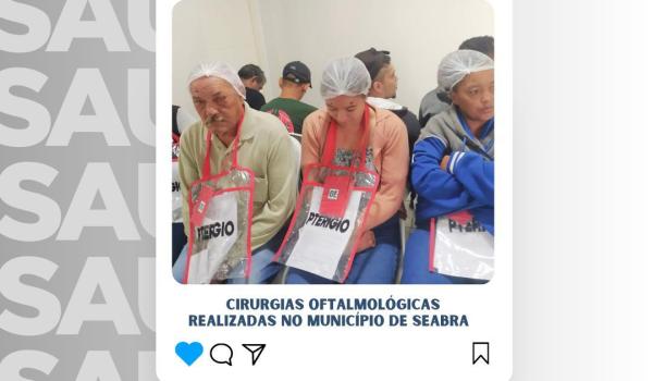 Imagens da Nesta semana ocorreu mutirões de atendimentos de cirurgias oftalmológicas dos pacientes de Ibitiara no município de Seabra.