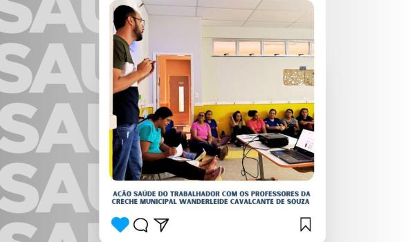Imagens da No dia  30 de maio, a Vigilância em saúde do trabalhador e trabalhadora promoveu um momento de relaxamento para todos dos profissionais da Creche Municipal Wanderleide Cavalcante de Souza. 