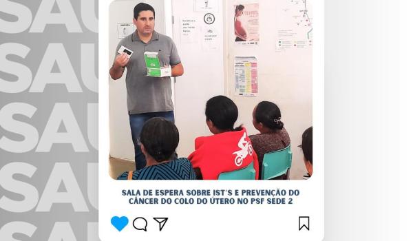 Imagens da Nesta quarta (09) foi realizada sala de espera no PSF SEDE 2 pelo enfermeiro Herbert Públio