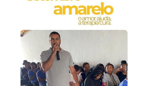 Nesta segunda (22) foi realizada ação voltada para o setembro amarelo promovida pela ação intersetorial da secretaria de saúde, secretaria de educação e secretaria de ação social e CREAS na escola Estadual Lagoa do Dionísio. Imagens da Nesta segunda (22) foi realizada ação voltada para o setembro amarelo promovida pela ação intersetorial da secretaria de saúde, secretaria de educação e secretaria de ação social e CREAS na escola Estadual Lagoa do Dionísio.