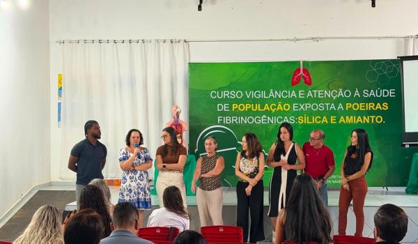 Imagens da Curso vigilância e atenção à saúde de população exposta a poeiras fibrinogenicas: sílica e amianto.