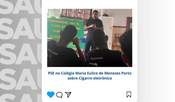 Imagens da No dia 25 foi realizada palestra com enfermeiro Herbert Públio sobre Doenças sexualmente transmissíveis e Cigarro eletrônico  no  com alunos do 9 ano.
