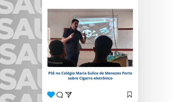 Imagens da No dia 25 foi realizada palestra com enfermeiro Herbert Públio sobre Doenças sexualmente transmissíveis e Cigarro eletrônico  no  com alunos do 9 ano.