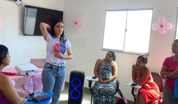 Ação realizada na manhã (17/10/25) no Psf mocambo sobre prevenção do câncer de mama e colo do útero. Imagens da Ação realizada na manhã (17/10/25) no Psf mocambo sobre prevenção do câncer de mama e colo do útero.