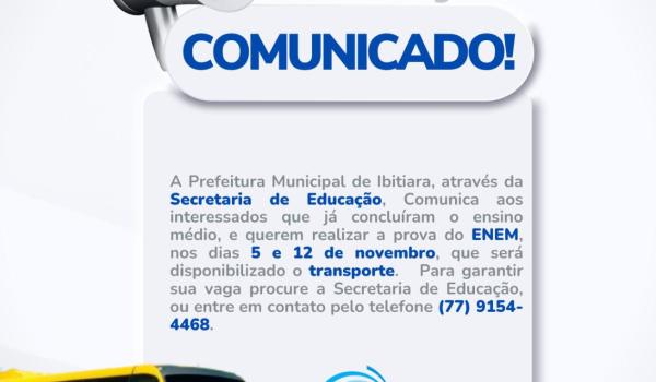 ATENÇÃO! COMUNICADO!