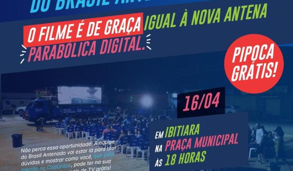 CHEGOU O CINEMA ITINERANTE DO BRASIL ANTENADO.