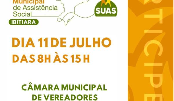 INSCRIÇÃO PARA 11ª CONFERÊNCIA MUNICIPAL DE ASSISTÊNCIA SOCIAL- IBITIARA