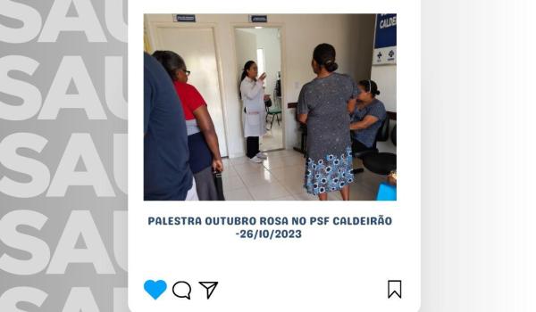 Na última quinta (26) foi realizada atividade educativa no PSF...