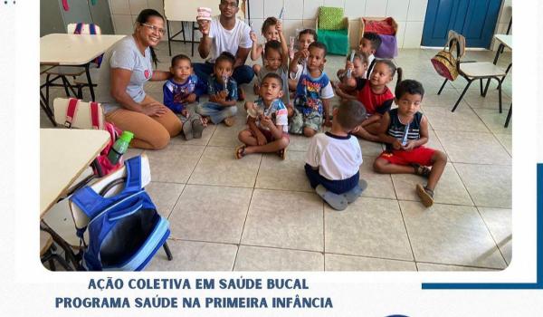 Na última sexta (04), em parceria com a secretaria de educação do município, a equipe de saúde bucal do PSF Caldeirao 
