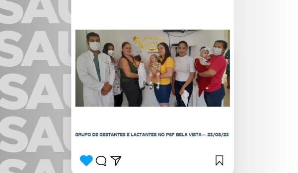 Nesta manhã (23) foi realizada atividade coletiva com grupo de gestantes e lactantes da região de Bela vista! Nesta manhã (23) foi realizada atividade coletiva com grupo de gestantes e lactantes da região de Bela vista!
