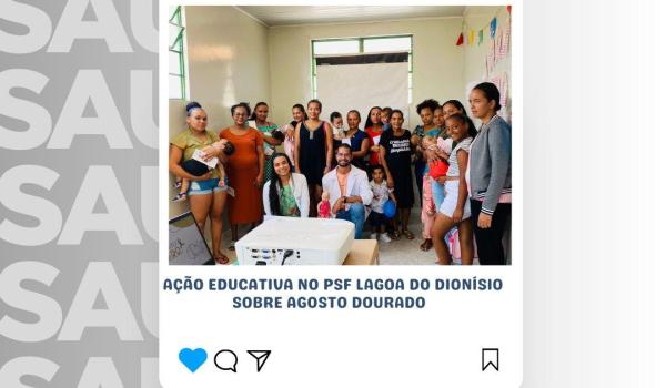 Nesta quarta (30) foi realizada ação educativa pela nutricionista Raianne Lopes e o enfermeiro Sarildo Matos com grupo de gestantes e lactantes para abordar sobre a importância do aleitamento materno no PSF LAGOA DO DIONÍSIO. Nesta quarta (30) foi realizada ação educativa pela nutricionista Raianne Lopes e o enfermeiro Sarildo Matos com grupo de gestantes e lactantes para abordar sobre a importância do aleitamento materno no PSF LAGOA DO DIONÍSIO.