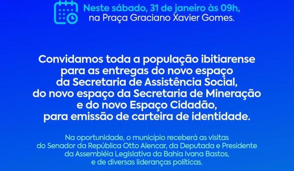 Neste sábado, 31 de janeiro, às 9h, a Praça Graciano...