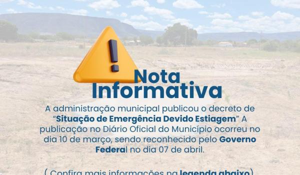 NOTA INFORMATIVA! NOTA INFORMATIVA!