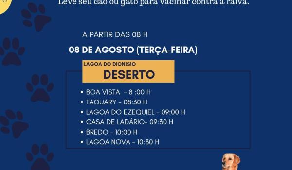 VACINAÇÃO ANTIRRÁBICA
