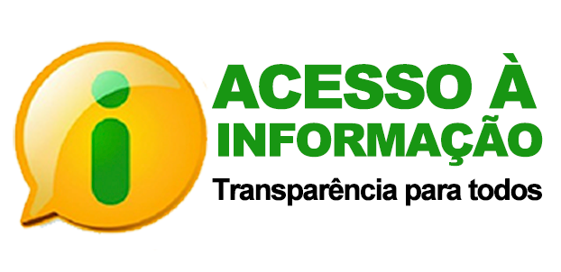 Logomarca padrão do Acesso à Informação, uma bola amarela com um I verde, sobre o texto Acesso à Informação